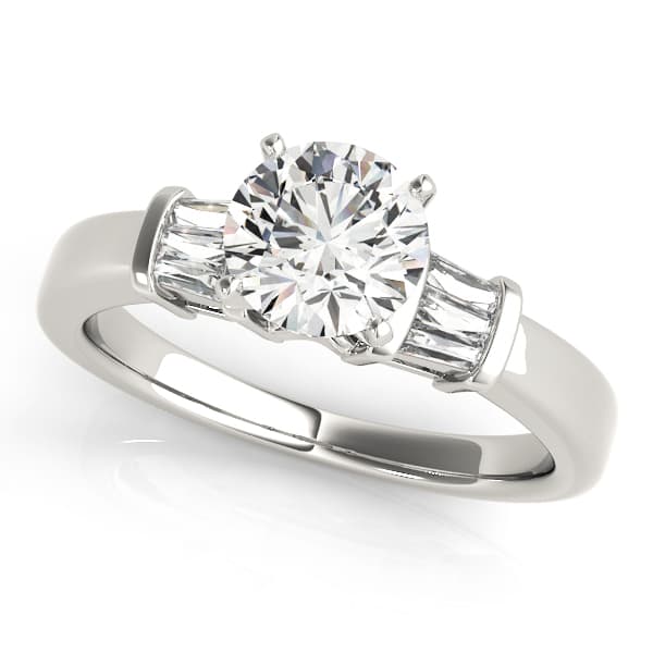 ENGAGEMENT RINGS FANCY SHAPE BAGUE — style 81969 in 10k White Gold