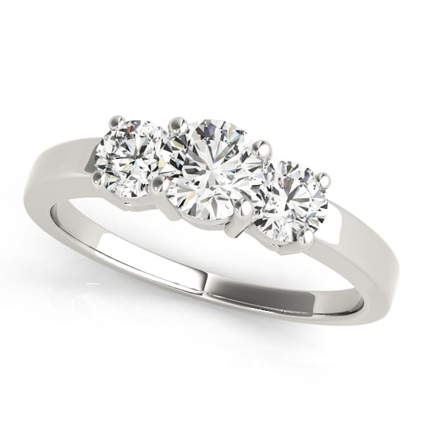 ENGAGEMENT RINGS 3 STONE ROUND — style 81980 in 10k White Gold