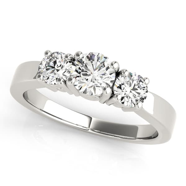 3-Stone Round Engagement Ring — style 81983 in 10k White Gold