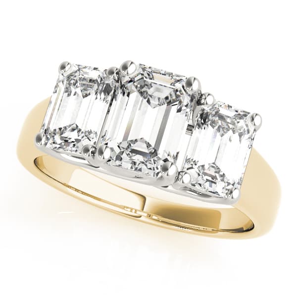 1/2 Shared Prong Version Only in Yellow gold
