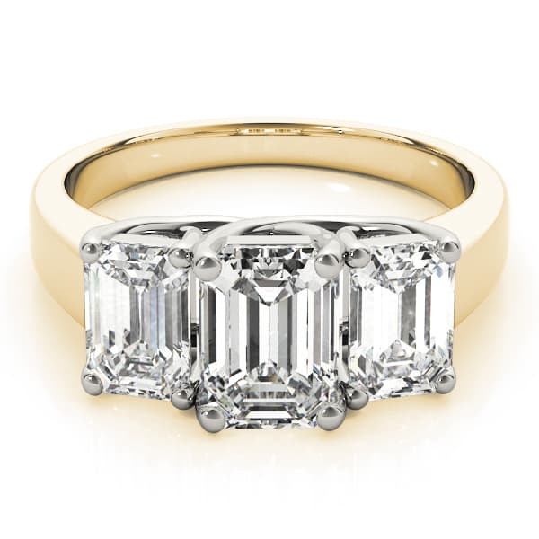 1/2 Shared Prong Version Only, style 81986, On hand view in yellow gold