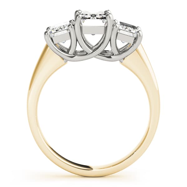 1/2 Shared Prong Version Only, style 81986, Side view in yellow gold