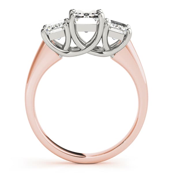 1/2 Shared Prong Version Only, style 81986, Side view in rose gold