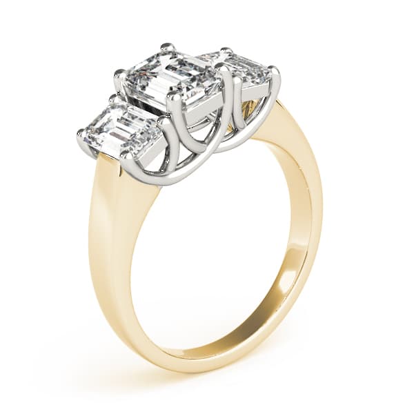 1/2 Shared Prong Version Only, style 81986, Top view in yellow gold