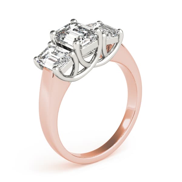 1/2 Shared Prong Version Only, style 81986, Top view in rose gold