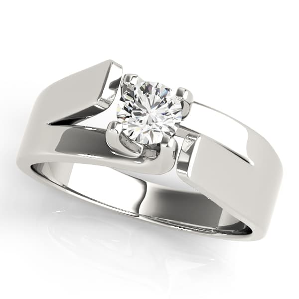 Solitaire Trellis Engagement Ring — style 82024 in 10k White Gold