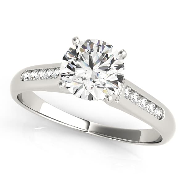 Channel Set Single Row Engagement Ring — style 82044 in 10k White Gold