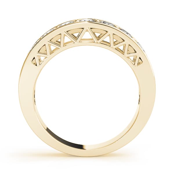 Filagree Sides Band (0.56 ct. tw.), Side view in yellow gold