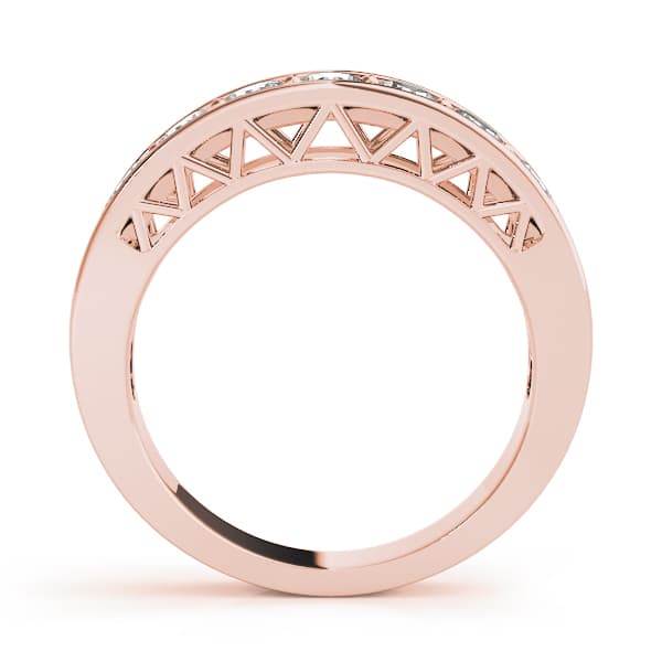 Filagree Sides Band (0.56 ct. tw.), Side view in rose gold