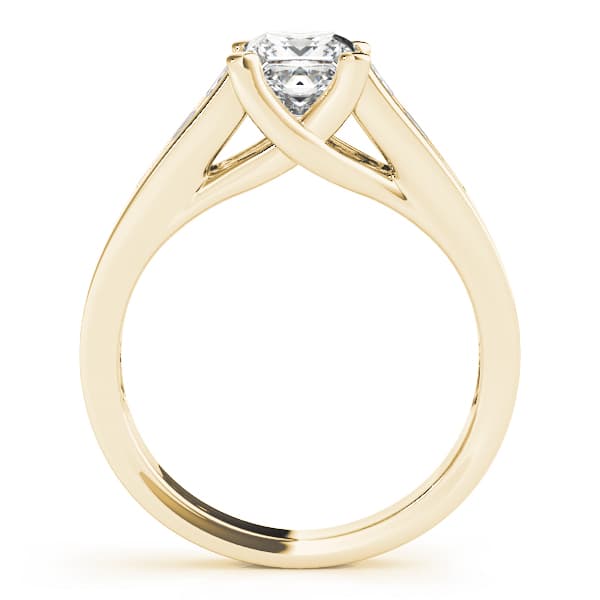 Trellis Engagement Ring, style 82075, Side view in yellow gold