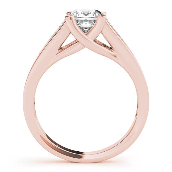 Trellis Engagement Ring, style 82075, Side view in rose gold