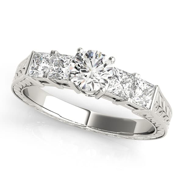 ENGAGEMENT RINGS ANTIQUE — style 82081 in 10k White Gold