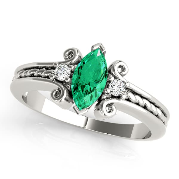 COLOR RINGS MARQUISE — style 82083 in 10k White Gold