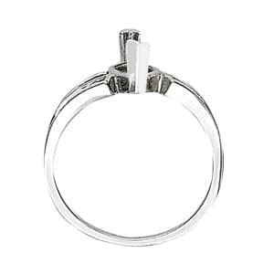 Marquise Gemstone Ring (0.21 ct. tw.), Side view in white gold or platinum