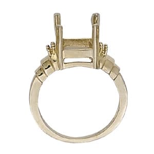 Vintage Cluster Emerald Color Ring (0.09 ct. tw.), Side view in white gold or platinum