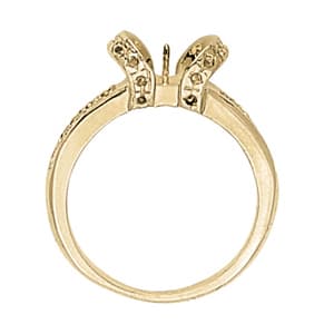 Pearl Gemstone Ring (0.28 ct. tw.), Side view in white gold or platinum