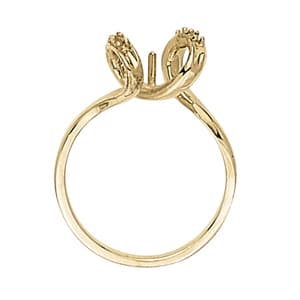 Twisted Pearl Fashion Ring (0.06 ct. tw.), Side view in white gold or platinum