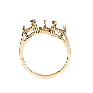 Pearl Gemstone Ring (1 ct. tw.), Side view in white gold or platinum