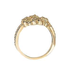 Pearl Gemstone Ring (0.18 ct. tw.), Side view in white gold or platinum