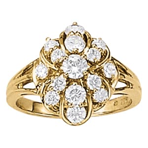 Diamond Fashion Cluster — 1/2 CT — View 1
