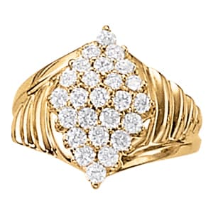 Diamond Fashion Cluster — 1/4 CT — View 1