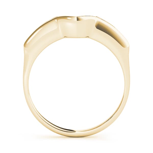 Channel Set Wraps & Inserts Wedding Band (0.19 ct. tw.), Side view in yellow gold