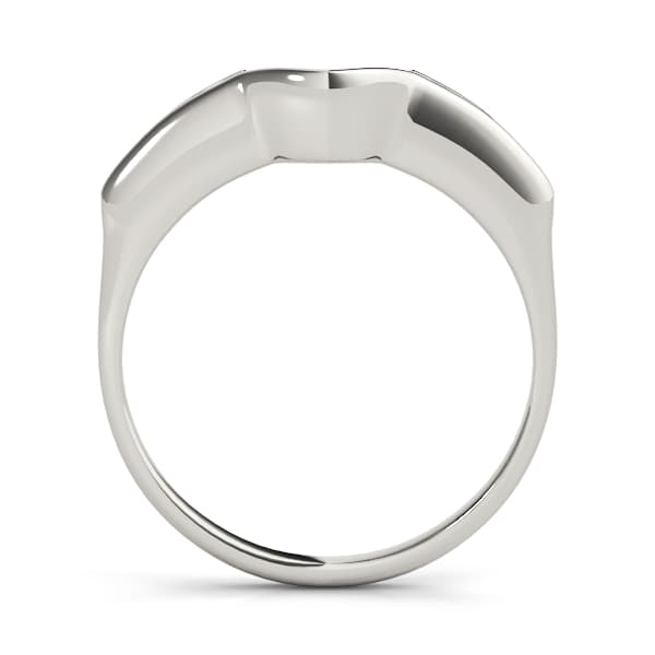 Channel Set Wraps & Inserts Wedding Band (0.19 ct. tw.), Side view in white gold or platinum