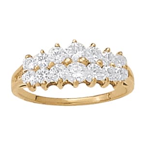 Double Row Fashion Ring — 1/4 CT — View 1