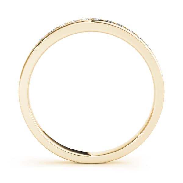 Channel Set Wedding Band (1/8 ct. tw.), Side view in yellow gold