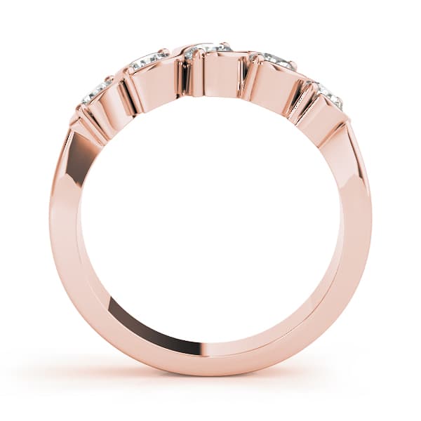 S Wedding Band (1/2 ct. tw.), Side view in rose gold