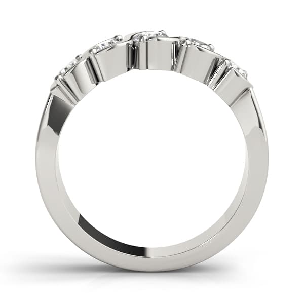 S Wedding Band (1/2 ct. tw.), Side view in white gold or platinum