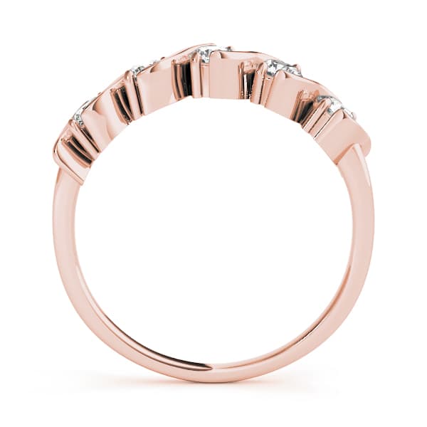 S-Shape Wedding Band (1/2 ct. tw.), Side view in rose gold