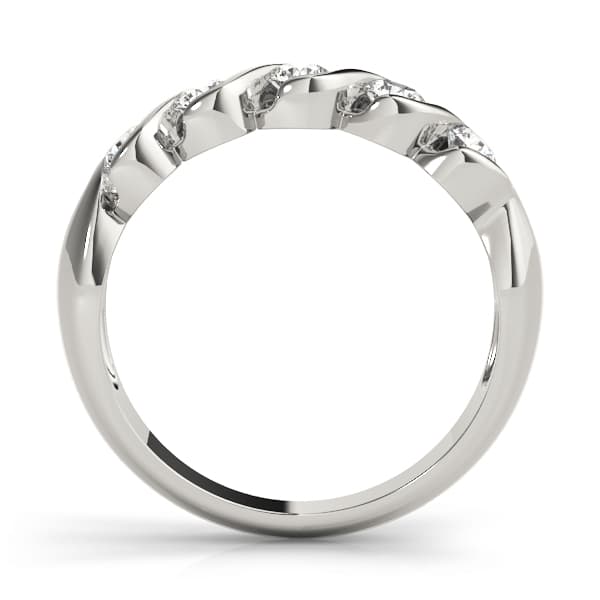 S Wedding Band (2 ct. tw.), Side view in white gold or platinum