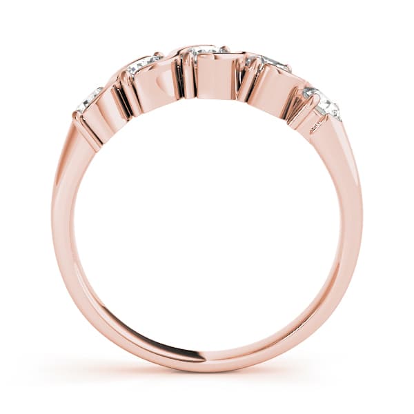 S-Shape Wedding Band (1 ct. tw.), Side view in rose gold
