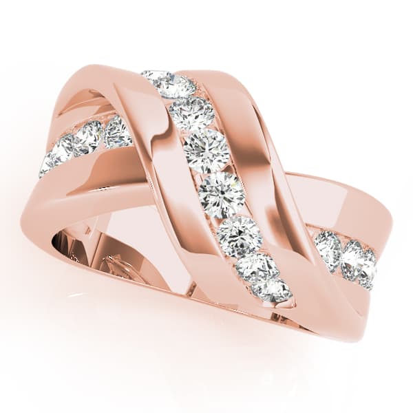 Diamond Fashion Fashion Rings (0.95 ct. tw.), Front view in rose gold