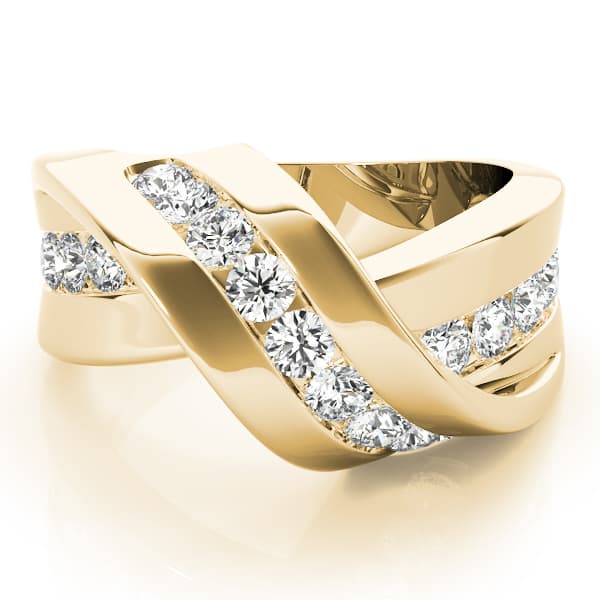Diamond Fashion Fashion Rings (0.95 ct. tw.), On hand view in yellow gold