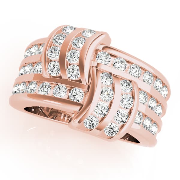 Diamond Fashion Fashion Rings (1 ct. tw.), Front view in rose gold