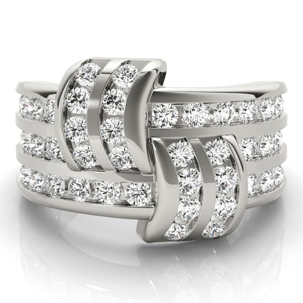 Diamond Fashion Fashion Rings (1 ct. tw.), On hand view in white gold or platinum