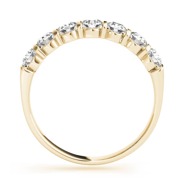Bar Set Wedding Band (0.77 ct. tw.), Side view in yellow gold