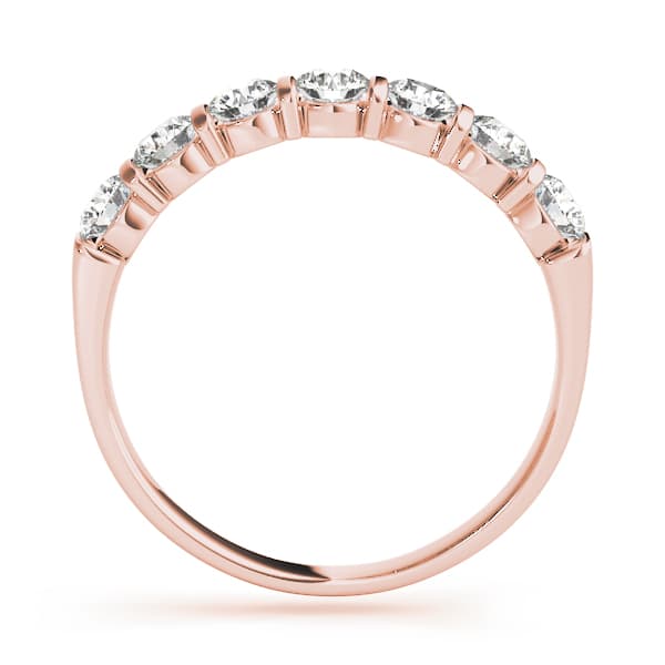 Bar Set Wedding Band (0.77 ct. tw.), Side view in rose gold