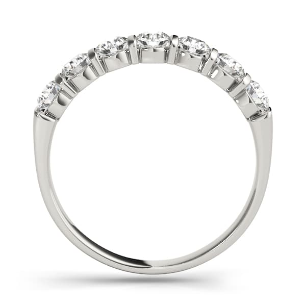 Bar Set Wedding Band (0.77 ct. tw.), Side view in white gold or platinum