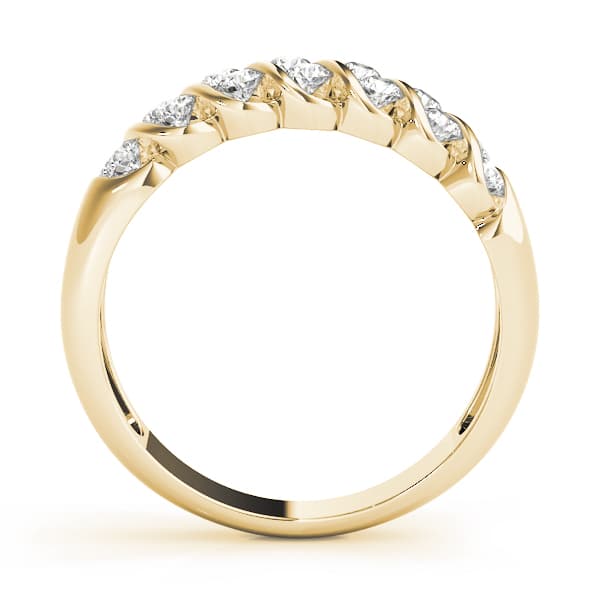 S Wedding Band (0.56 ct. tw.), Side view in yellow gold