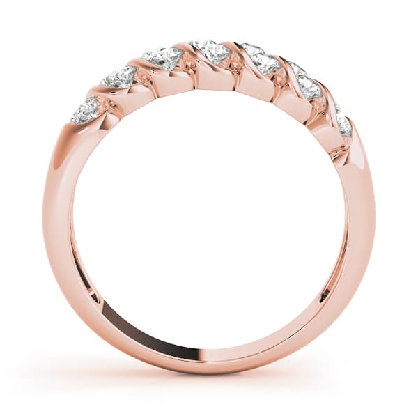 S Wedding Band (0.56 ct. tw.), Side view in rose gold