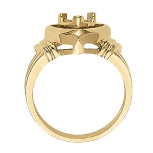 Trillion Gemstone Ring (0.18 ct. tw.), Side view in white gold or platinum