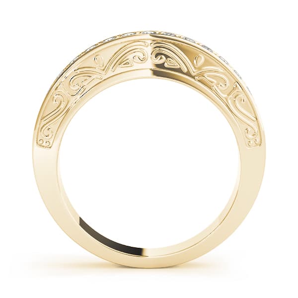 Diamond Wedding Band (0.17 ct. tw.), Side view in yellow gold