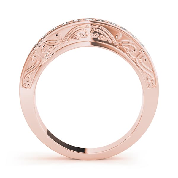 Diamond Wedding Band (0.17 ct. tw.), Side view in rose gold