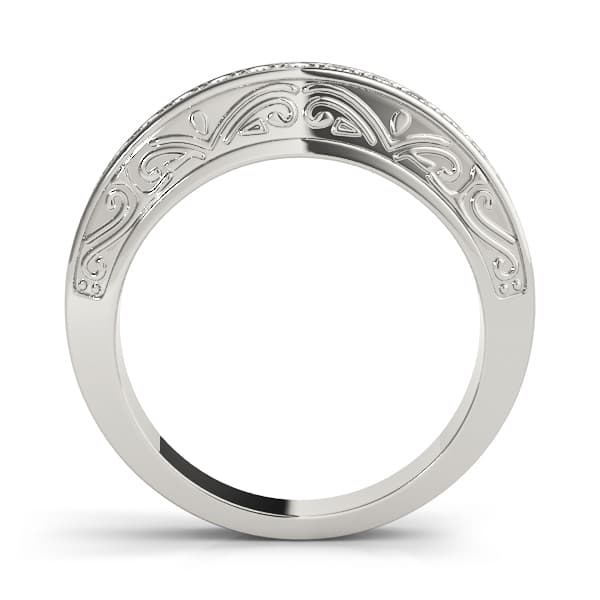Diamond Wedding Band (0.17 ct. tw.), Side view in white gold or platinum
