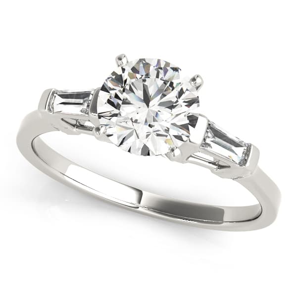 3-Stone Baguette Engagement Rings — style 82429 in 10k White Gold