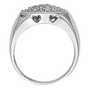 Diamond Fashion Cluster (3/8 ct. tw.), Side view in white gold or platinum