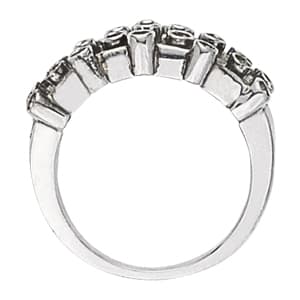 Diamond Fashion Right Hand Rings (0.58 ct. tw.), Side view in white gold or platinum